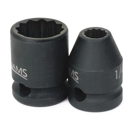 3/8" Drive Impact Socket Black Industrial, 3/8Dr,11/16 12Pt