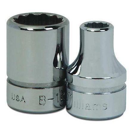 3/8" Drive, 19mm Metric Socket, 12 Points, 3/8" D,12Pt,19mm