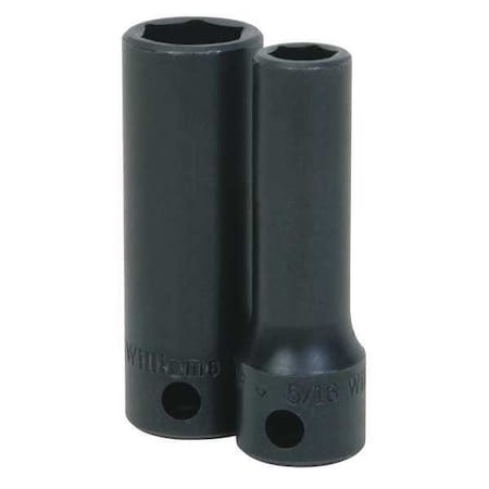 3/8" Drive Impact Socket Black Industrial, Deep 3/8" D,6Pt 7/8