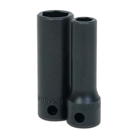 3/8" Drive Impact Socket Black Industrial, Deep 3/8" D,6Pt 24mm