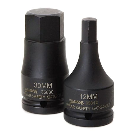 3/4" Drive Impact Socket Black Industrial, Impact Hex Bit 3/4" D,21mm
