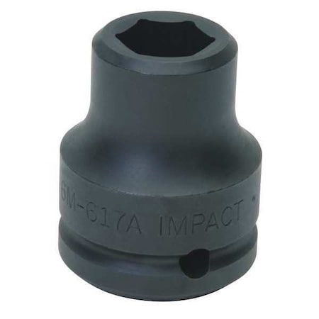 3/4" Drive Impact Socket Black Industrial, 3/4" D,6Pt,22mm