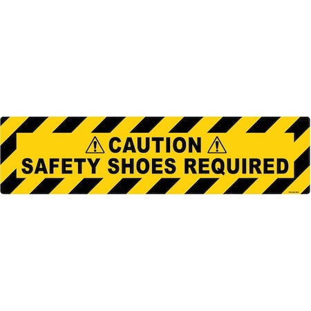 Anti-Slip Floor Sign, 6 in H, 24 in W, Vinyl, Horizontal Rectangle, English, FS-624-904