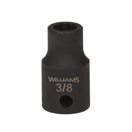 1/2" Drive Impact Socket Black Industrial, Standard 1/2"D,1-1/4",12Pt