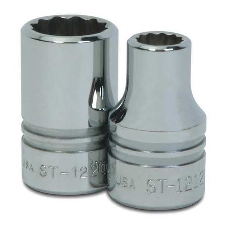 1/2" Drive, 13/16" SAE Socket, 12 Points, Standard 1/2"D,12Pt,13/16