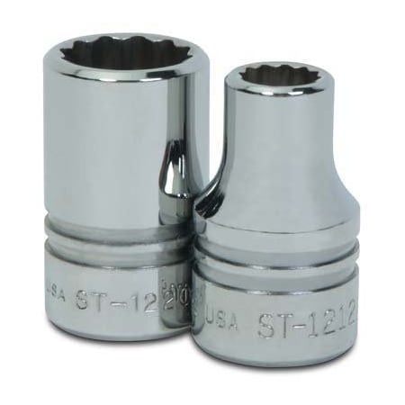 1/2" Drive, 1/2" SAE Socket, 12 Points, Standard 1/2"D,12Pt,1/2