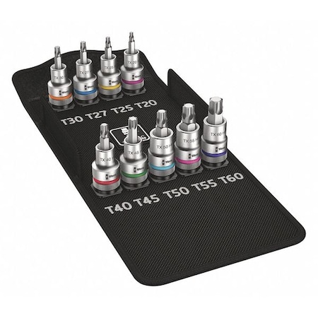 1/2 in Drive Torx(R) Socket Bit Torx(R) T20, T25, T27, T30, T40, T45, T50, T55, T60 Tip, 2 3/8 in L