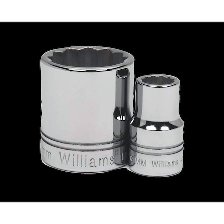 1/2" Drive, 21mm Metric Socket, 12 Points, Standard 1/2" D,12Pt,21mm