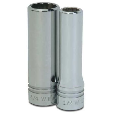 1/2" Drive, 5/8" SAE Socket, 12 Points, Deep 1/2" D,12Pt,5/8