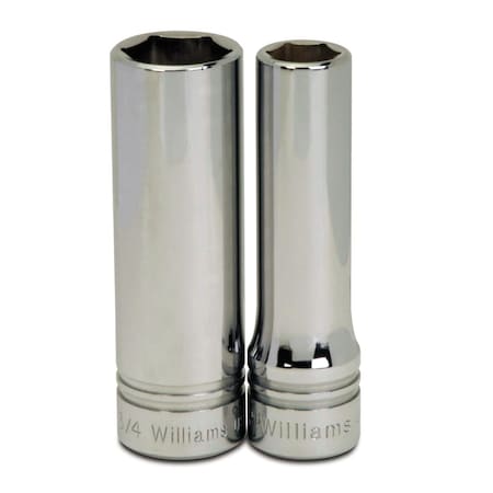 1/2" Drive, 13/16" SAE Socket, 6 Points, Deep 1/2" D,6 Pt,13/16