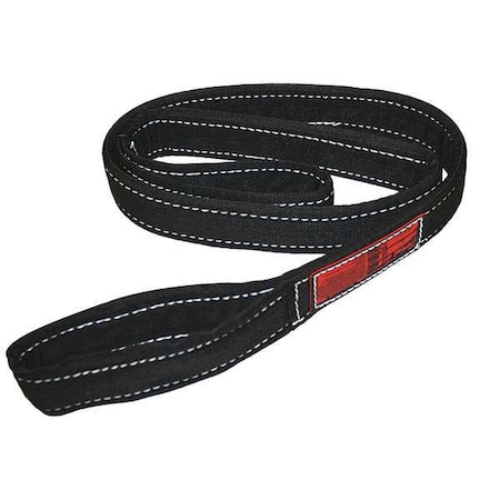 Synthetic Web Sling, Type 3, 4 ft L, 1 in W, Nylon, Black
