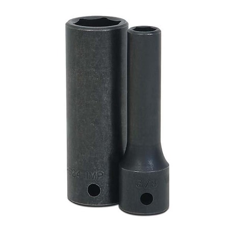 1/2" Drive Impact Socket Black Industrial, Deep 1/2"D,6Pt,1/2