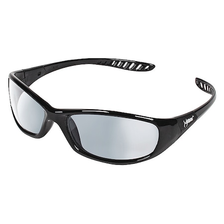 V40 HellRaiser, Safety Glasses, Uncoated, Indoor/Outdoor Lens, Black Frame, Full-Frame