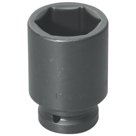 1" Drive Impact Socket Black Industrial, Deep 1" D,6-Point 1-1/4