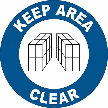 Anti-Slip Floor Sign, 17 in H, 17 in W, Vinyl, Circle, English, FS-17-113