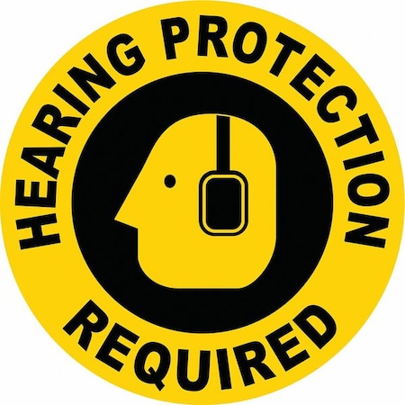 Anti-Slip Floor Sign, 17 in H, 17 in W, Vinyl, Circle, English, FS-17-119