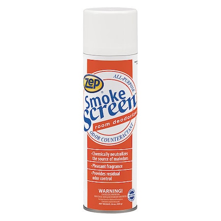 Smoke Screen Room Deodorizer, Odor Eliminator, 16 oz, Aerosol Can, PK12