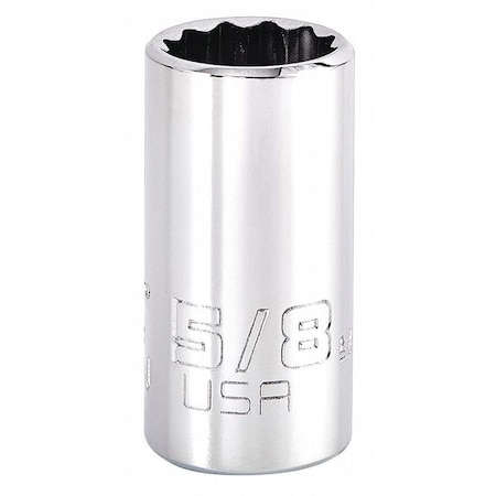 1/2 in Drive, Triple Square Metric Socket, 12 Points,  Steel, Chrome, 20 mm