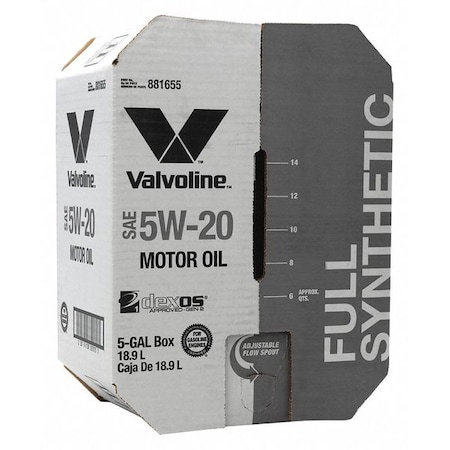 Motor Oil,5 gal. Sz,5W-20 SAE Grade,Box