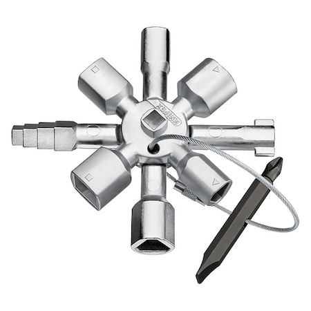 Control Cabinet Twin Key, 3 3/4 in L, Zinc