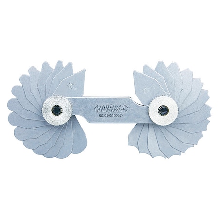 Radius Gage,Range 17/32 to 1"
