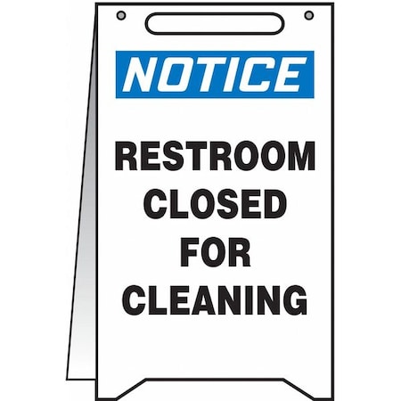 Floor Sign, 20 in H, 12 in W, Plastic, English, 487C94