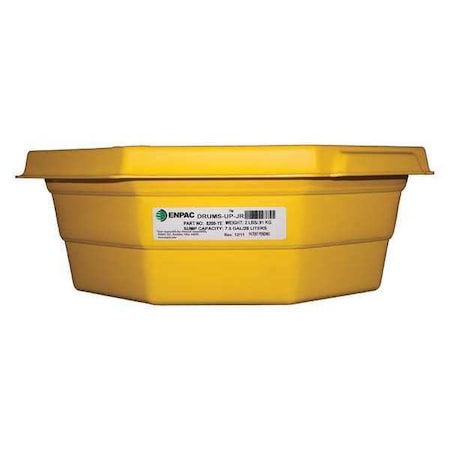 Spill Tray Absorbs 7.5 gal. ,Yellow