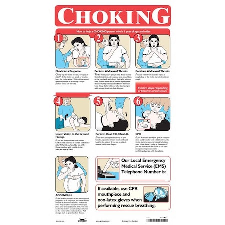 No Header, CHOKING, 11 in W x 19 in H, Rectangle, Polyester