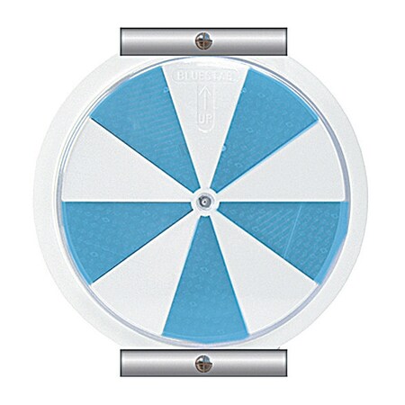 Ice Alert Indicator Sign, 6 in Height, 6 in Width, Aluminum, Plastic, Circle, No Text