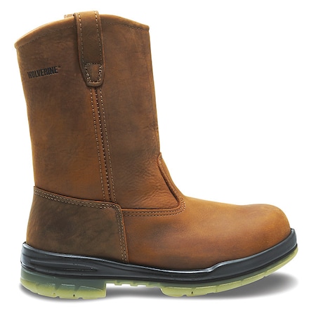 Wellington Boot, TPU Outsole, Leather Upper, Steel Toe, 11 EW