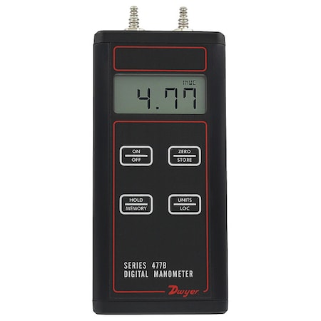 Handheld digital manometer, 0 to 100 psi (0 to 689.5 kPa)