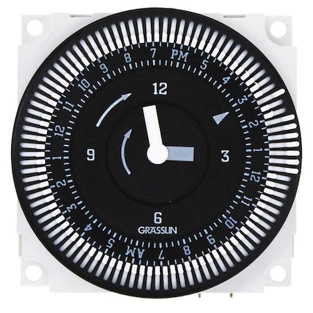 Electromechanical Timer,24-Hour,SPDT