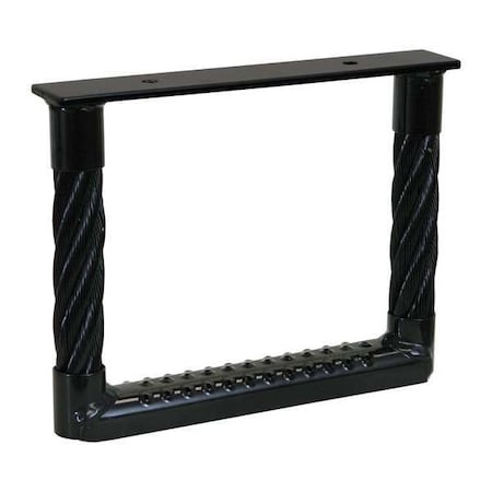 Black Powder Coated Cable Type Truck Step - 9 x 12 x 1.38 Inch Deep