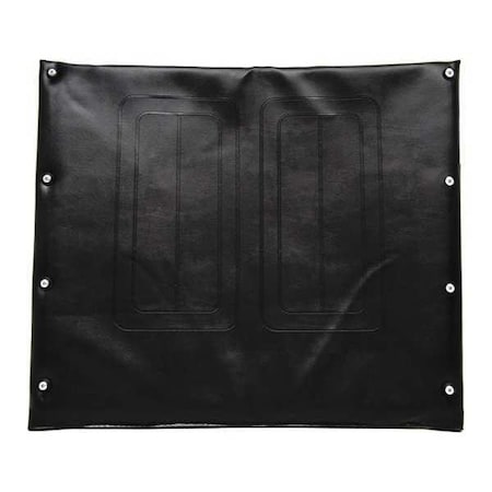 Vinyl Back Upholstery,24" W,8 Hole,Black