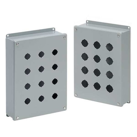 Pushbuttn Enclosure,2.75 in D,Mild Steel