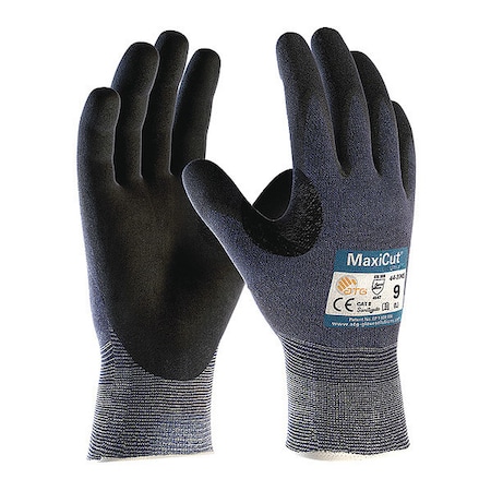 Cut-Resistant Coated Gloves, Cut Level A3 ,Nitrile ,Sandy ,S 1 PR