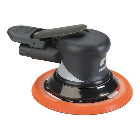 Air Orbital Sander, 6 in Disc Dia, Palm