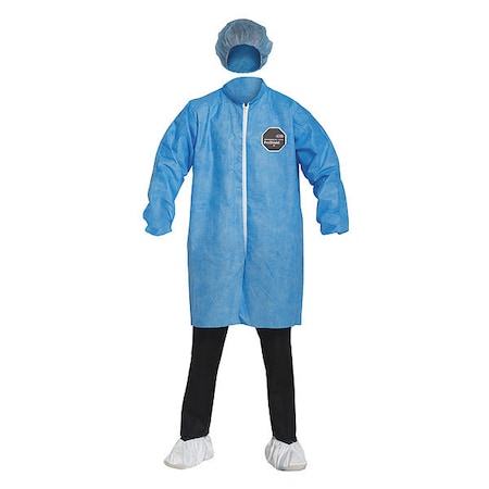 ProShield 10 Disposable Lab Coat, ProShield(R), Snaps Closure, Blue, XL, 30 PK