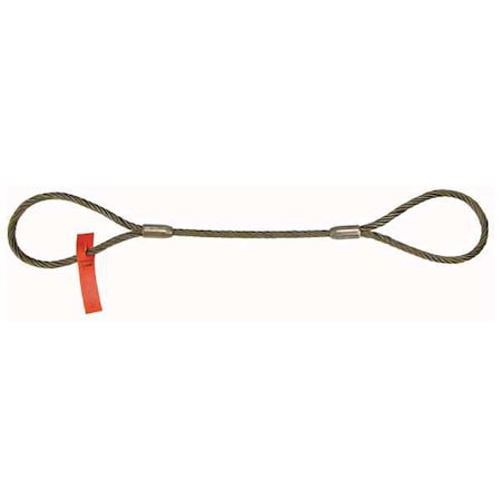 Sling,Wire Rope,8 Ft L,Vert Cap 3800 lb