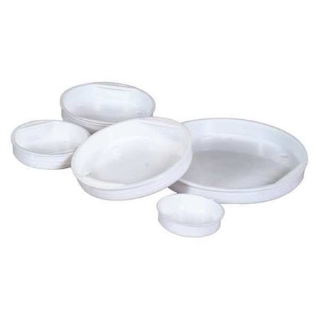 Plastic End Caps, 3", White, PK100