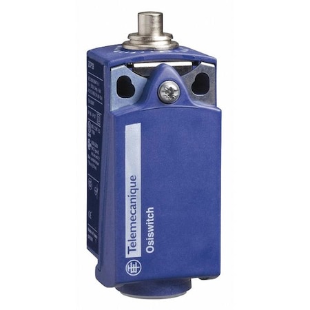 Limit Switch, Plunger, 1NC/1NO, 10A at 240V AC, Actuator Location: Top