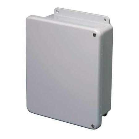Captive Screws Electrical Enclosures, 5.72 in H, 4.45 in D, 6 in W, 1, 12, 3R, 4X, 6P, Fiberglass