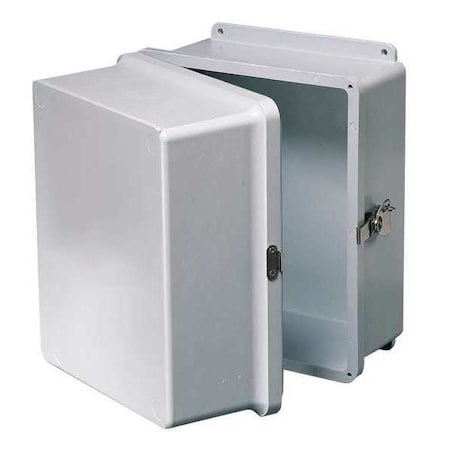 Padlockable Hasp Electrical Enclosures, 15.60 in H, 11.82 in D, 14 in W, 1, 12, 3R, 4X, 6P