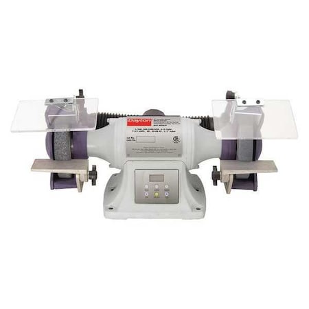 Bench Grinder, 6 in Max. Wheel Dia, 36/120 Grinding Wheel Grit