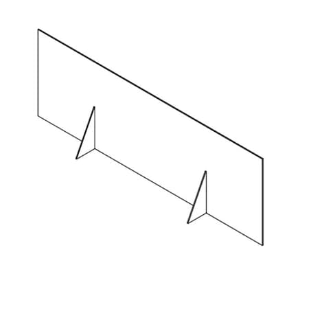 Clear Plastic Dividers w/Square Corners - 1/8" T x 24" W x 24" H, PK16