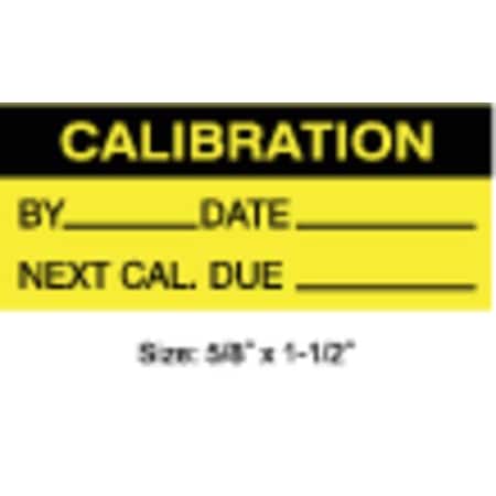 Calibration Label, ENG, Black/Yellow, PK350, TCF-22136