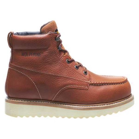 Men's 6-Inch Work Boot, 10 1/2 M, Steel Toe, 6 in H, Brown, 8289