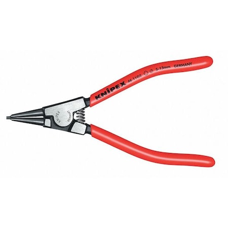 5-1/2" Circlip Pliers For Grip Rings On Shafts, Plastic Grip
