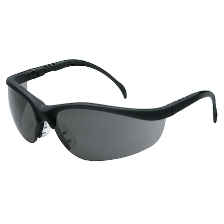 Klondike (KD1), Safety Glasses, Anti-Scratch, Gray Lens, Black Frame, Half Frame