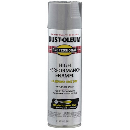 Rust Preventative Spray Paint, Aluminum, Metallic, General Purpose Spray Paint, Solvent, 14 oz